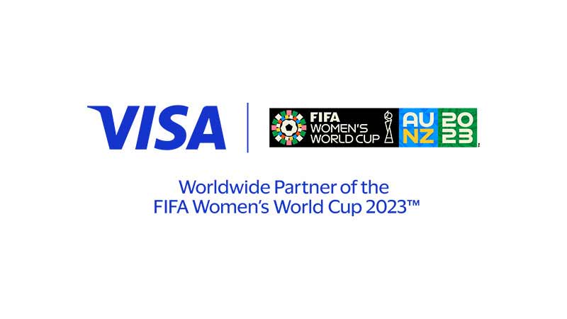Logo của Visa, nhà tài trợ cho sự kiện bóng đá nữ world cup