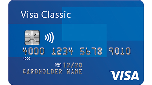 Image of a Visa Classic credit card.